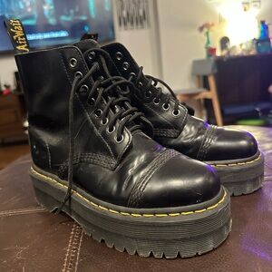 Dr Martens SINCLAIR Black Platform Lace-Up Boots